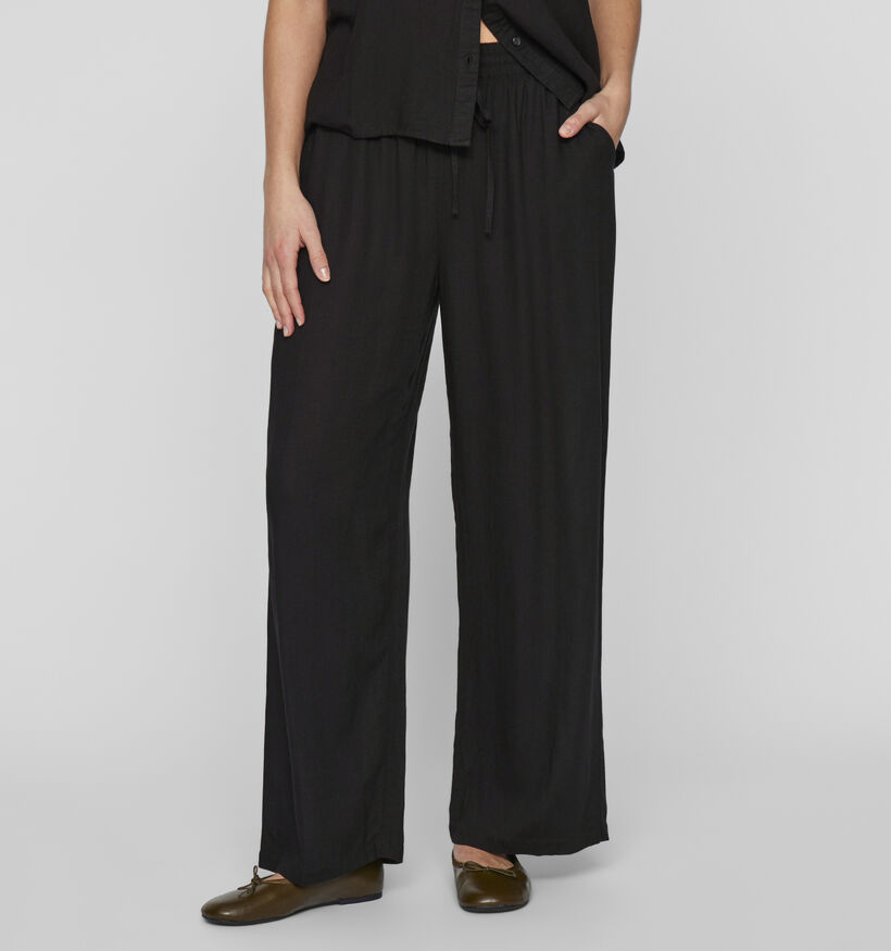 Vila Pricil Pantalon large en Noir pour femmes (351747)