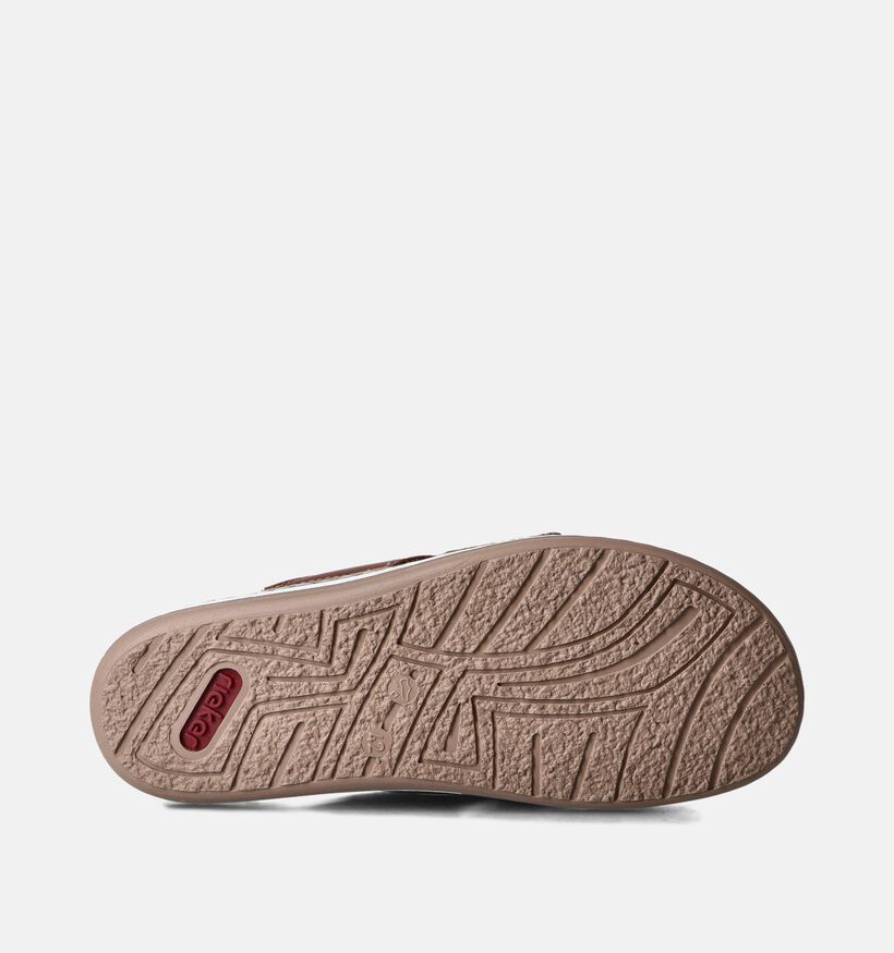 Rieker Nu-pieds casual en Vert kaki pour hommes (354819)
