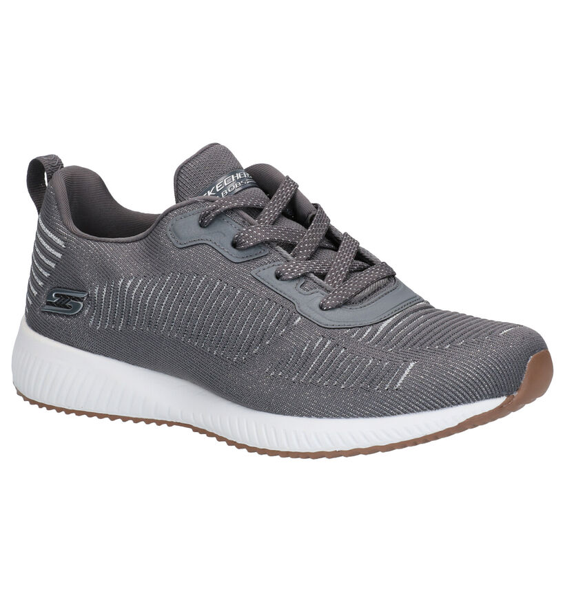 Skechers Glam League Baskets en Gris en textile (263235)