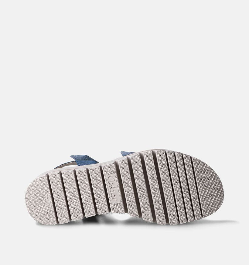 Gabor Best Fitting Sandales avec Talon Compensé en Bleu pour femmes (355081)