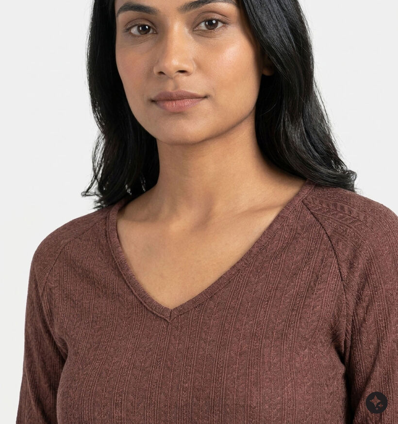 Deeluxe Original Taiffy Bruine T-shirt met Lange Mouwen voor dames (384151)