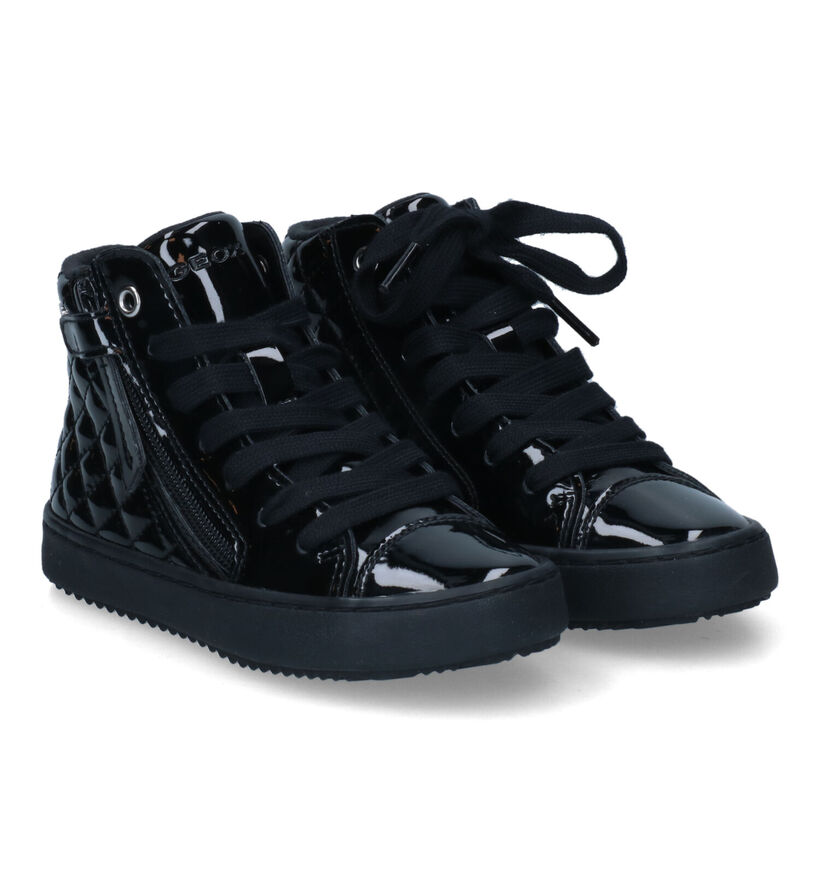 Geox Kalispera Baskets en Noir pour filles (312545) - pour semelles orthopédiques