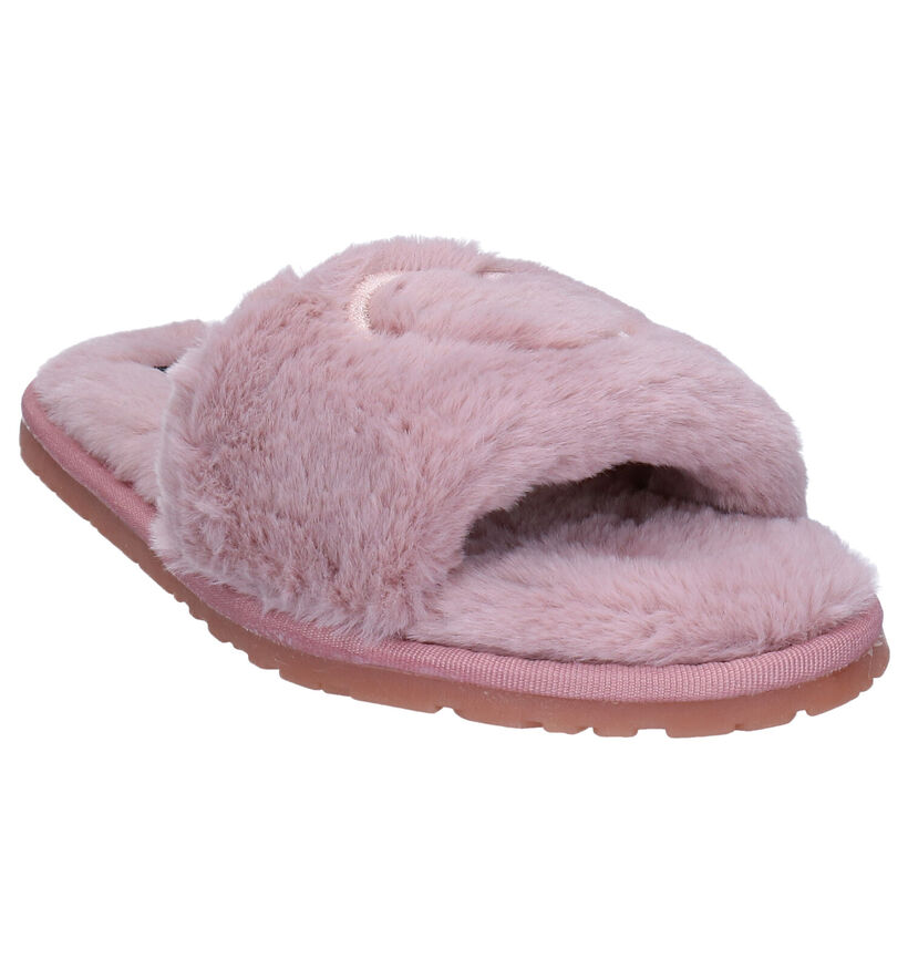 Miracles Annelien Pantoufles en Rose en textile (289570)