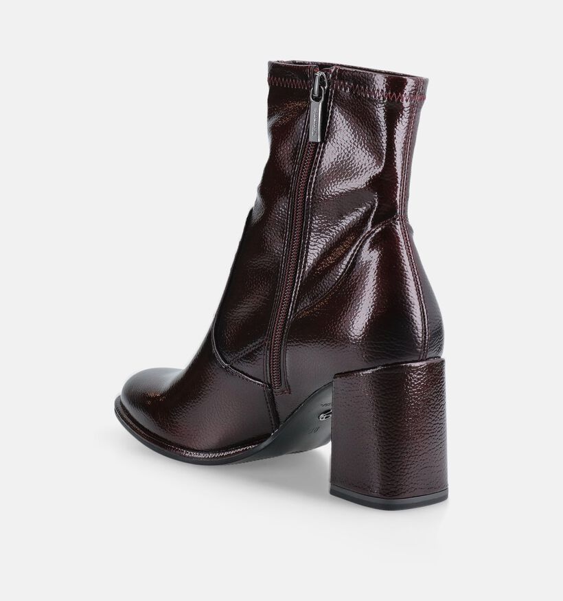 Tamaris Donkerbordeaux Enkellaarzen voor dames (376631)
