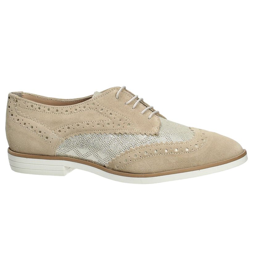 Eye Chaussures à lacets en Beige clair en daim (172292)