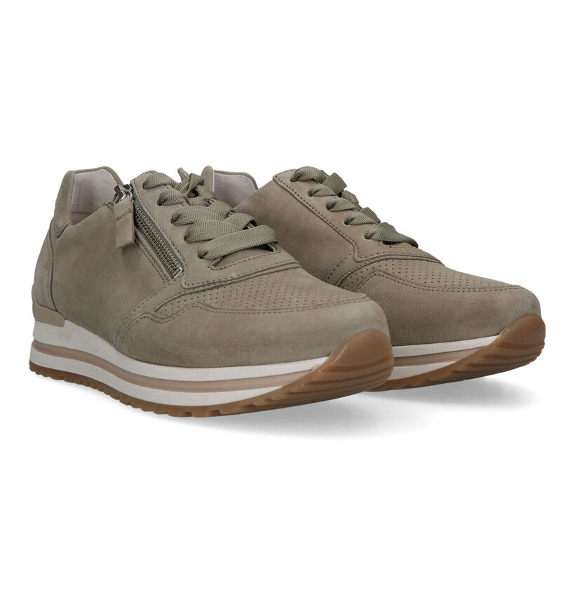 Gabor OptiFit Groene Sneakers voor dames (323170) - geschikt voor steunzolen