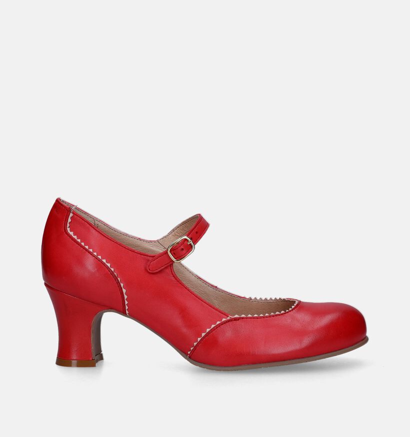 Rock n' Dot Escarpins avec sangle en Rouge pour femmes (341226)