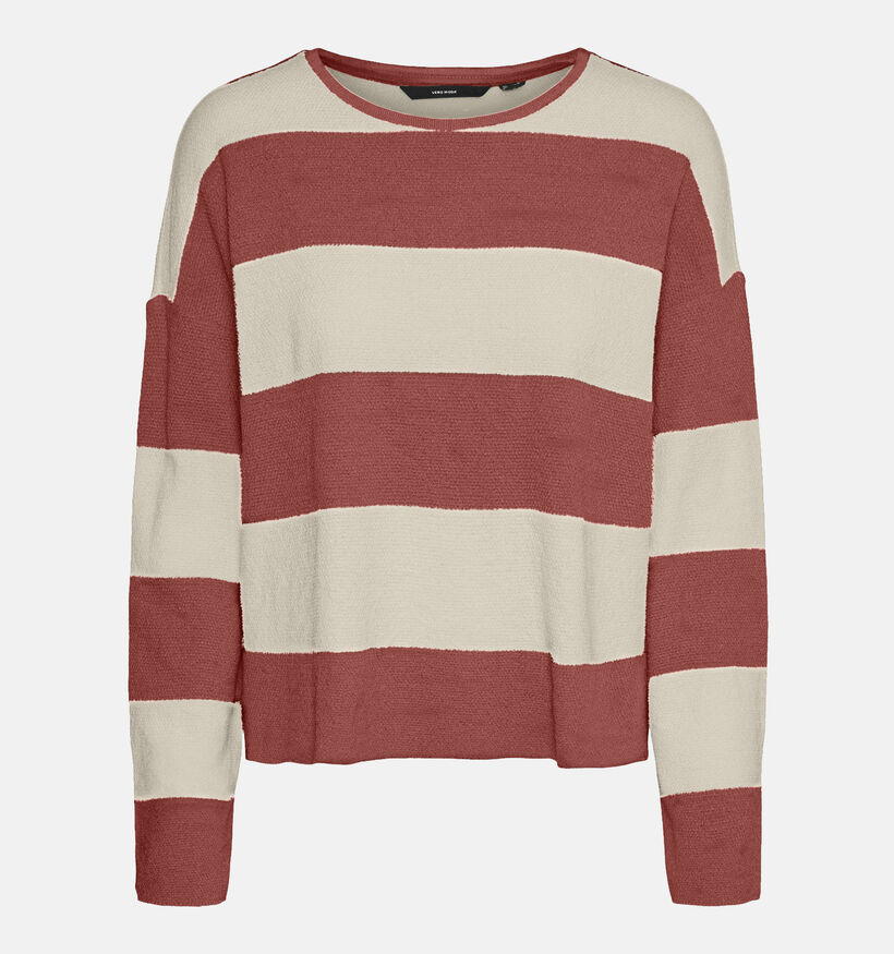 Vero Moda Wanda Bordeaux Gestreepte trui voor dames (352155)