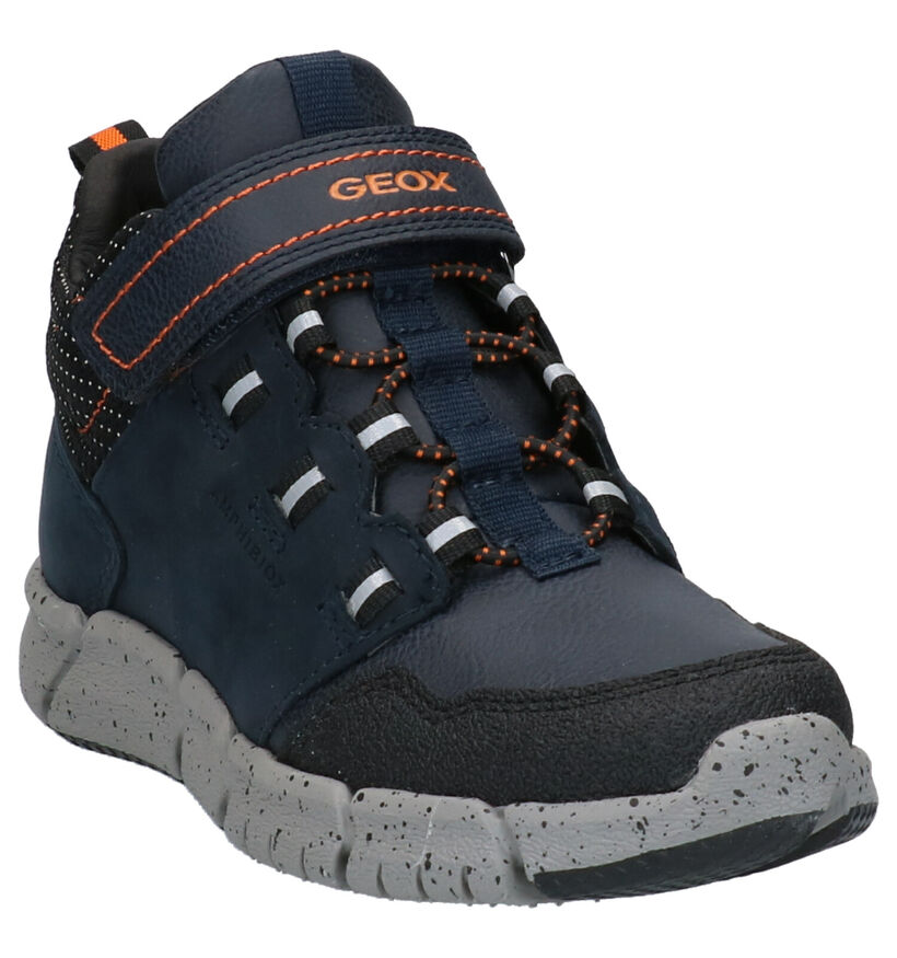 Geox Flexyper Bottines en Bleu en cuir (278305)