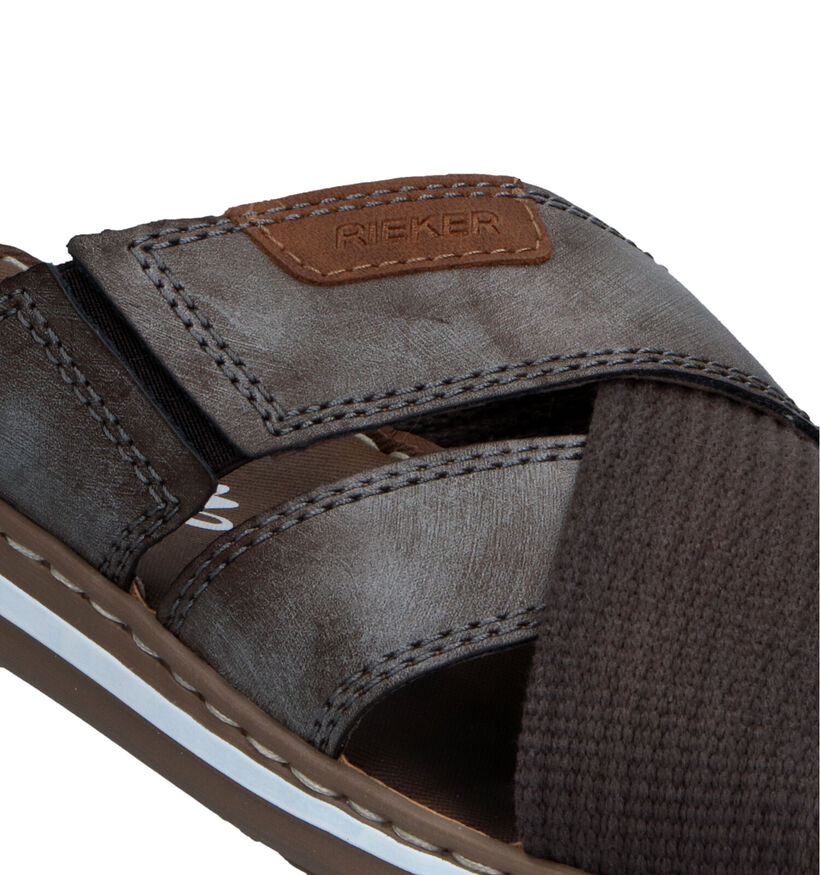 Rieker Nu-pieds casual en Marron en simili cuir (323636)