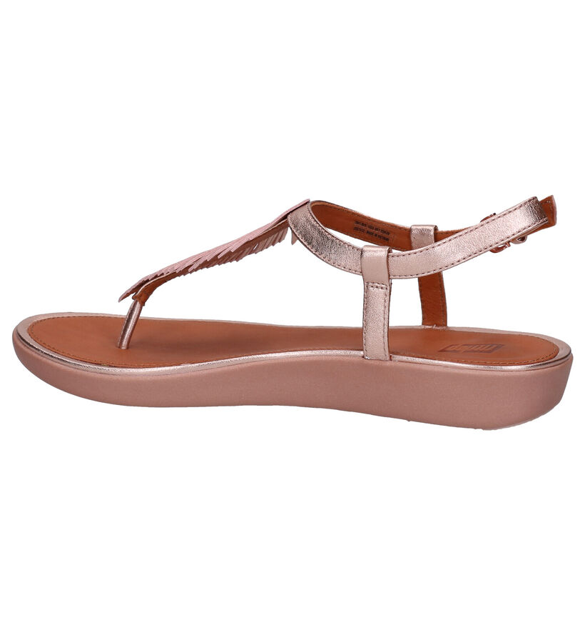 FitFlop Tia Feather Sandales en Rose gold en cuir (286115)
