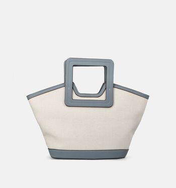 Laurent David Sacs &agrave; main Beige/Bleu