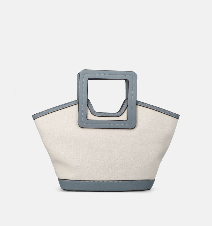 Laurent David Sac &agrave; main en Ecru/Bleu pour femmes (373933)