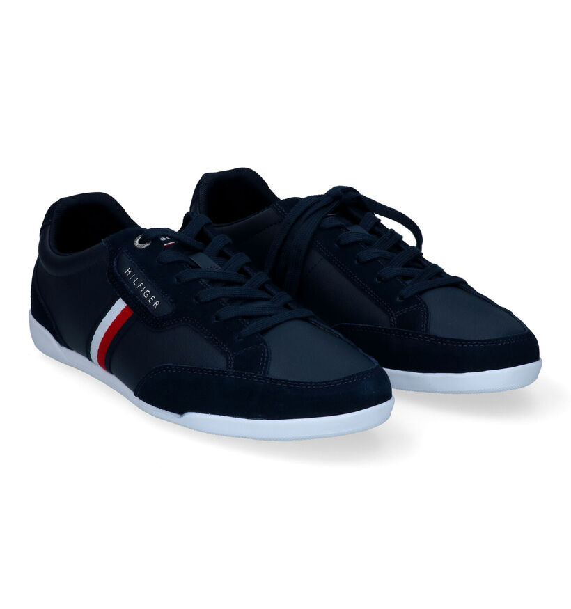 Tommy Hilfiger Corporate Blauwe Veterschoenen voor heren (304028) - geschikt voor steunzolen