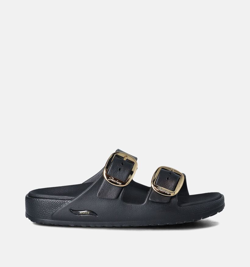 Skechers Arch Fit Cali Breeze 2.0 Gold Star Zwarte Slippers voor dames (354738)