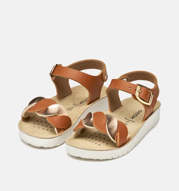 Geox Sandalen Goud/Cognac