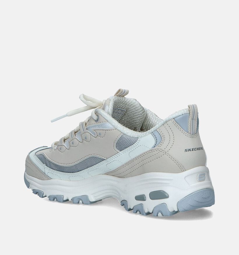 Skechers D'Lites Smooth Nostalgia Baskets en Écru pour femmes (352274)