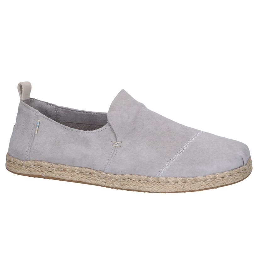 Lichtgrijze Espadrilles Toms in daim (242100)