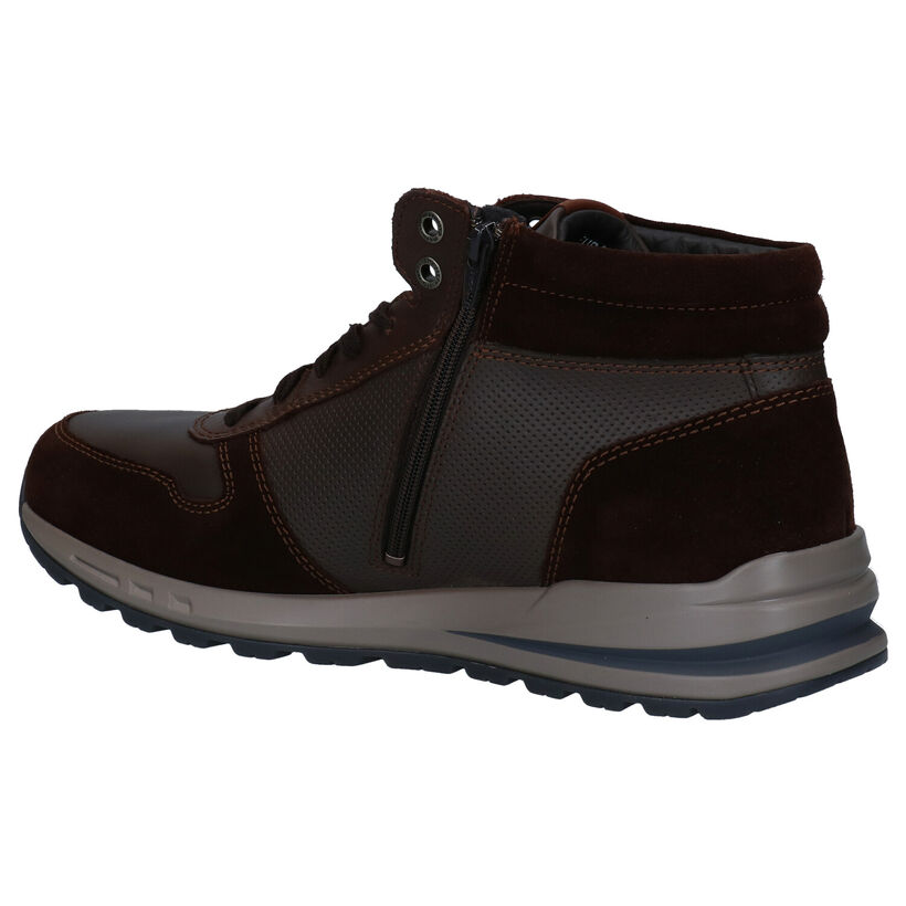 Mephisto Boran Bruine Hoge Schoenen in leer (282273)