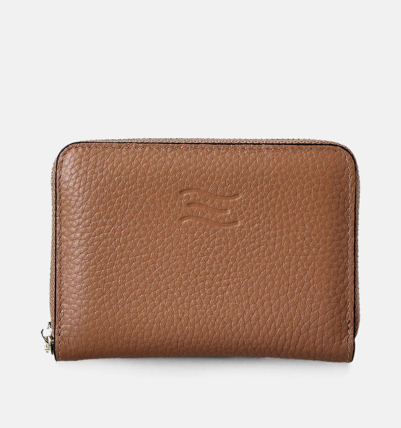 Crinkles Porte-monnaie zippé en Brun pour femmes (358075)