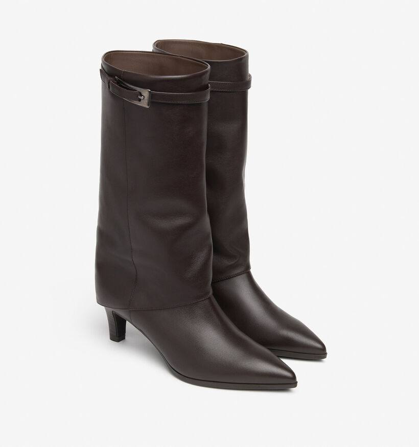 NeroGiardini Donkerbruine Lange Laarzen voor dames (379452)