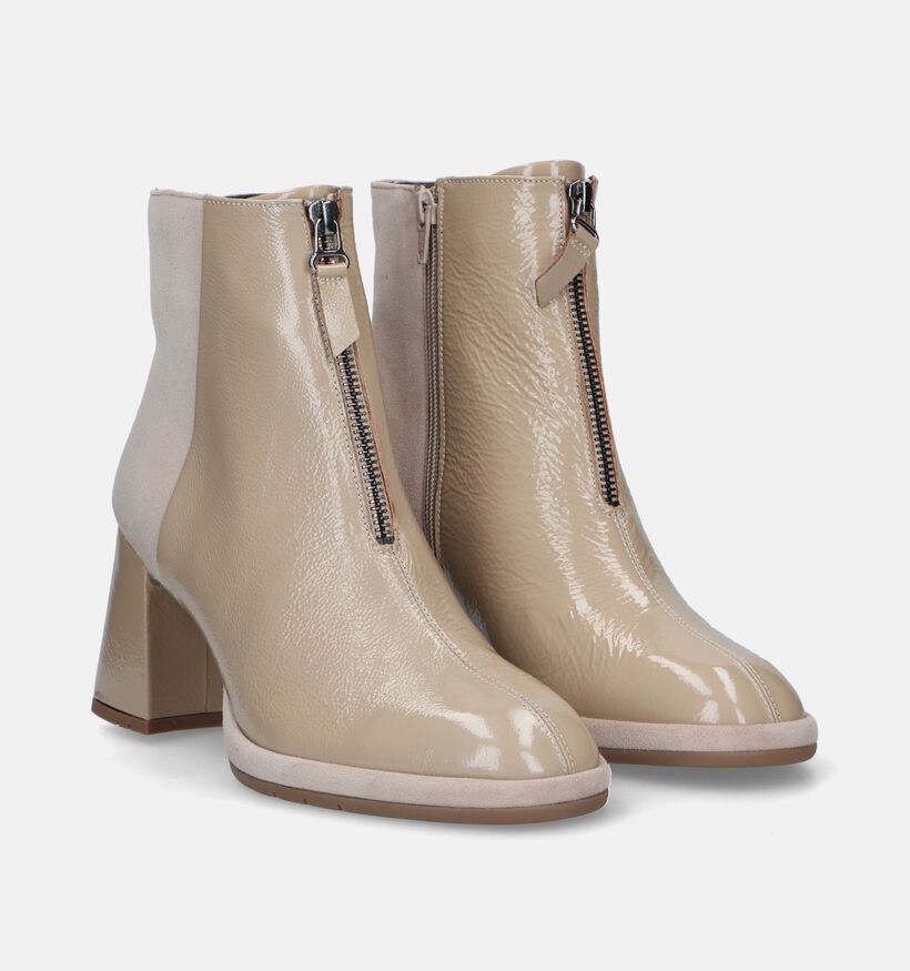Softwaves Beige Enkellaarzen voor dames (332665) - geschikt voor steunzolen