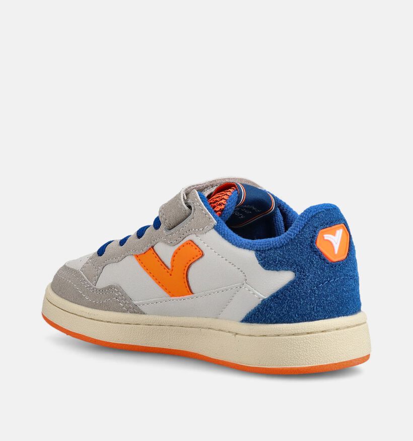 Victoria Smash Kid Baskets en Blanc/Bleu pour filles, gar&ccedil;ons (371201)