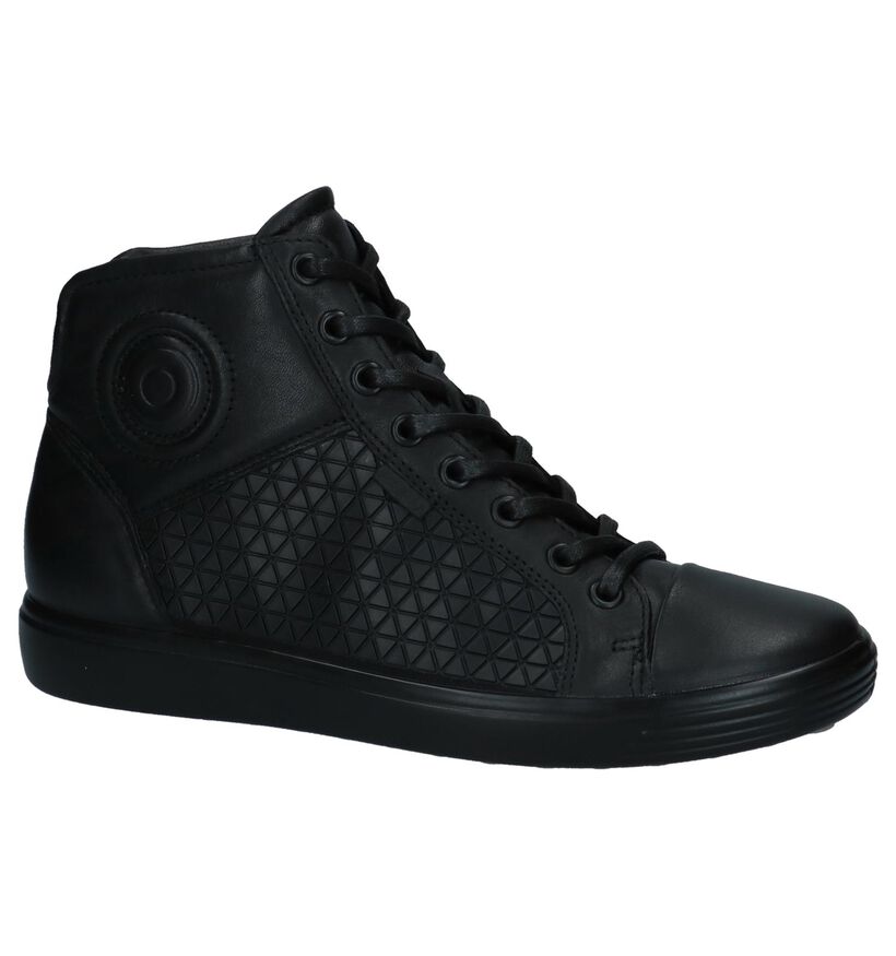 Zwarte Hoog Geklede Sneakers Ecco Soft, , pdp