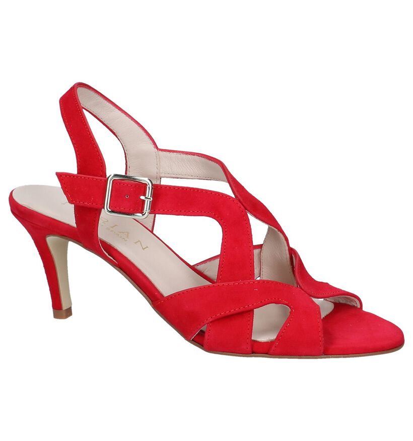 Marian Sandales à talons en Rouge foncé en nubuck (249286)