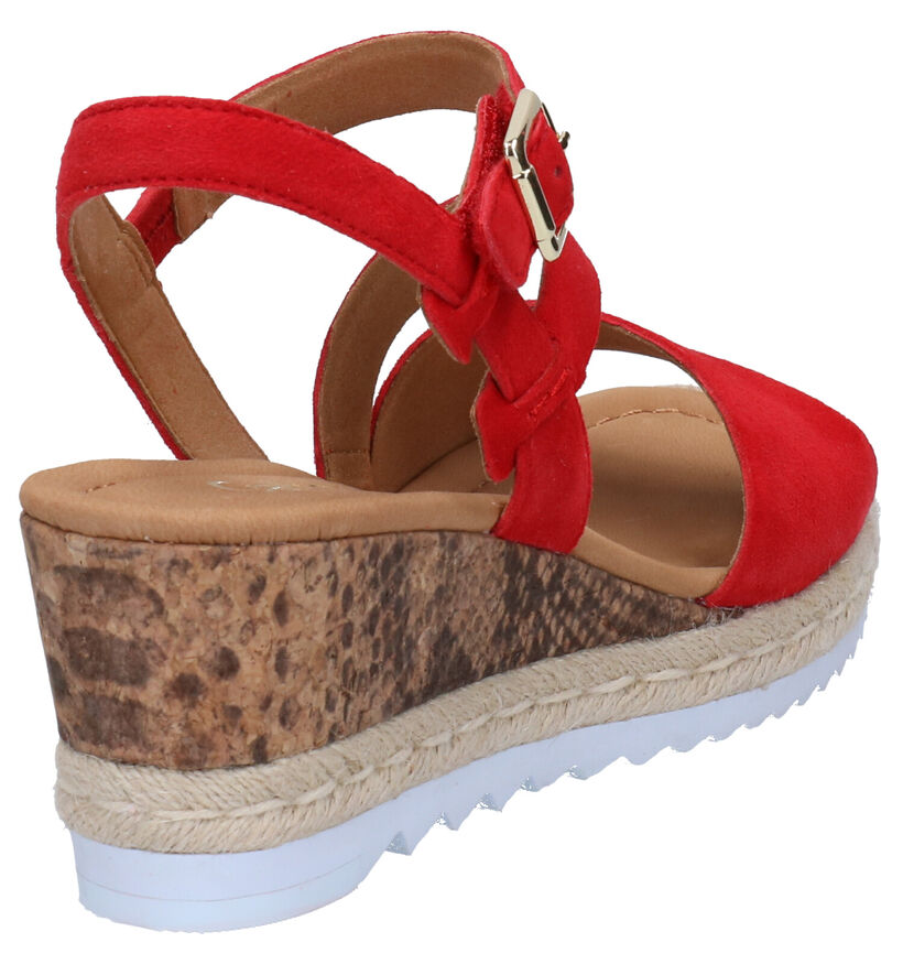 Gabor Sandales en Rouge en nubuck (271571)