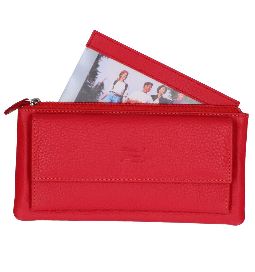 Crinkles Porte-monnaie zippé en Rouge pour femmes (329696)