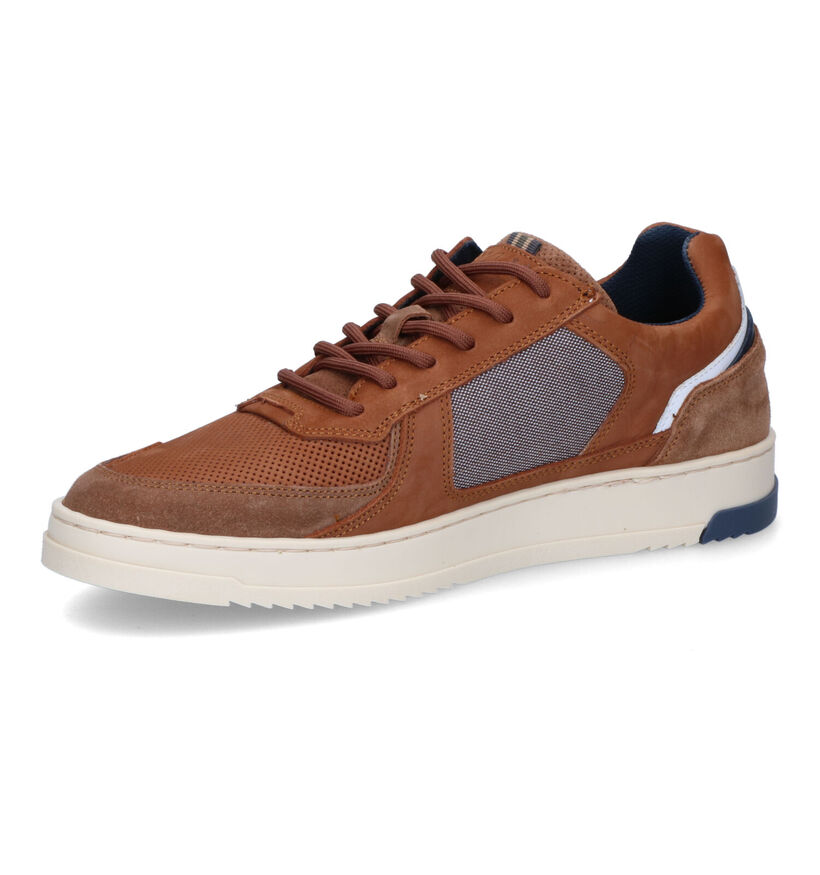 Bullboxer Cognac Veterschoenen voor heren (305746) - geschikt voor steunzolen