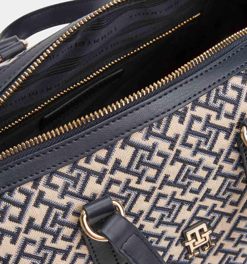 Tommy Hilfiger Jacquard Duffle Beige/Blauwe Handtas voor dames (359256)