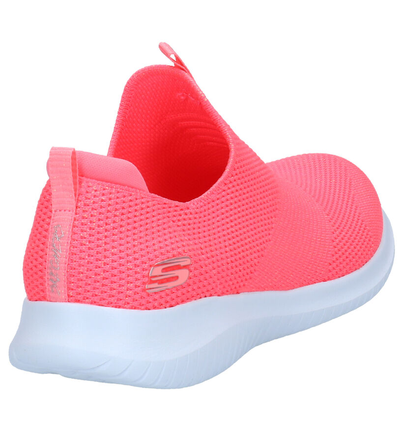 Skechers Ultra Flex Witte Sneakers in stof (291928)