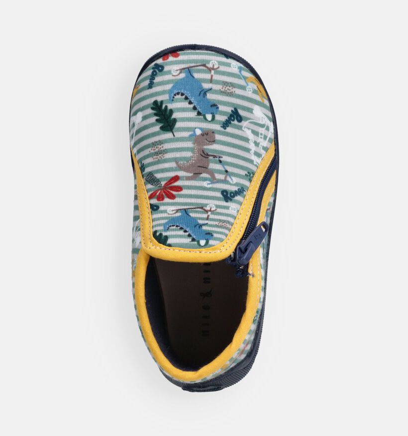 Milo & Mila Zoo Pantoufles pour b&eacute;b&eacute; en Vert pour filles, gar&ccedil;ons (374932) - pour semelles orthop&eacute;diques