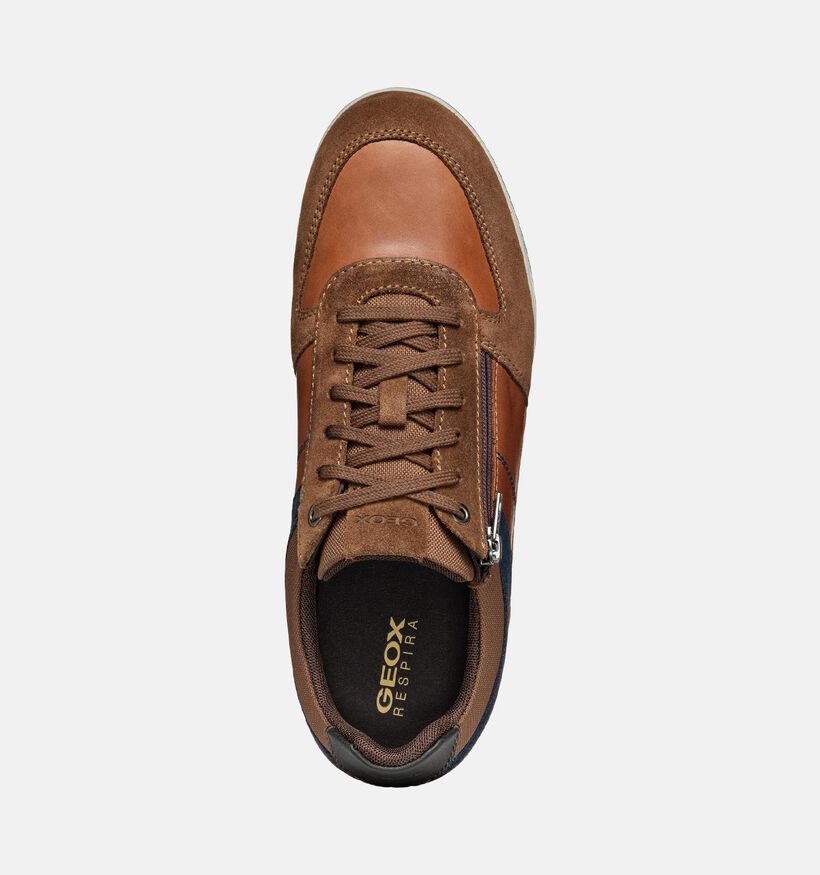 Geox Renan Cognac Veterschoenen voor heren (344328) - geschikt voor steunzolen