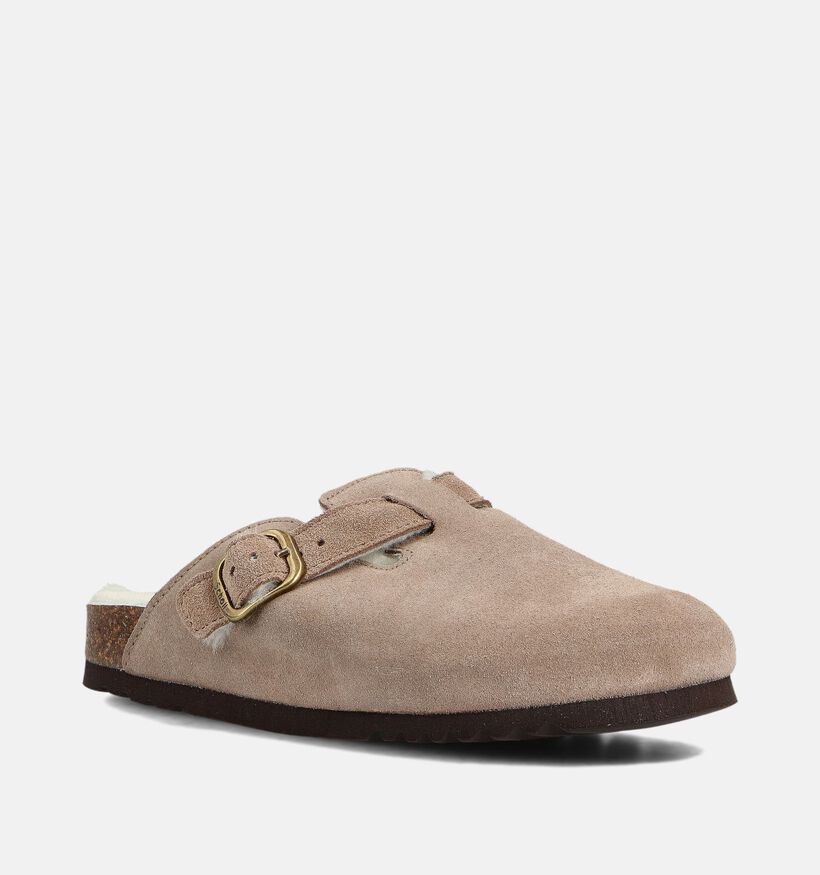 Scholl Fae New Nu-pieds plates en Beige pour femmes (364557)