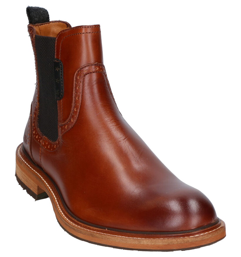 Pantofola d'Oro Pizzoli Chelsea Cognac Boots in leer (257414)
