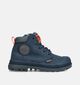 Palladium Pampa Hi Cuff Boots &agrave; lacets en Bleu fonc&eacute; pour gar&ccedil;ons (378506) - pour semelles orthop&eacute;diques