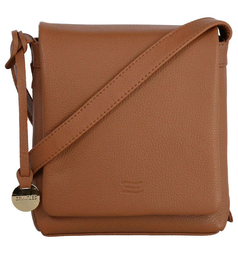 Crinkles Cognac Crossbody Tas voor dames (324989)