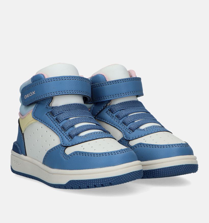 Geox Washiba Blauwe Hoge Sneakers voor meisjes (330129) - geschikt voor steunzolen