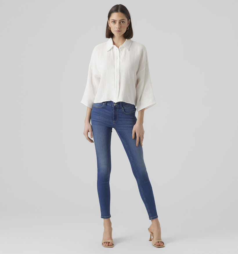 Vero Moda Natali Crop Wit Hemd voor dames (372162)