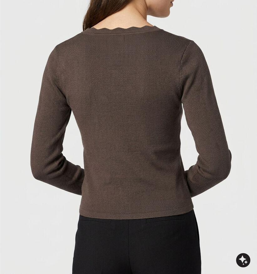 Pieces Celia Wren Bordeaux T-shirt met Lange Mouwen voor dames (382093)