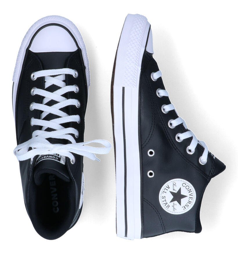 Converse Chuck Taylor All Star Malden Street Baskets en Noir pour hommes (327826)