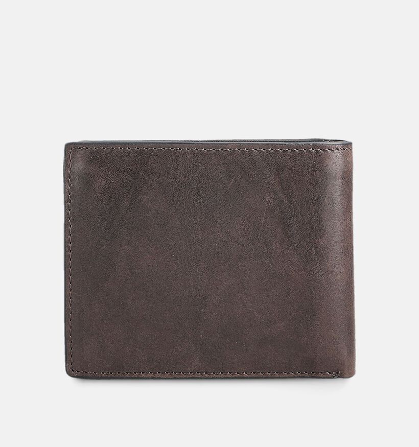 Maverick Portefeuille en Marron fonc&eacute; pour hommes (378381)