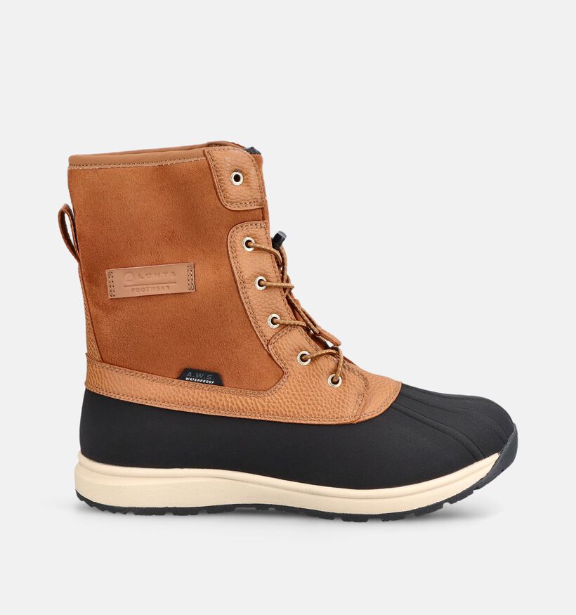 Luhta Tuttu MR Boots en Cognac/Noir pour hommes (378601) - pour semelles orthop&eacute;diques