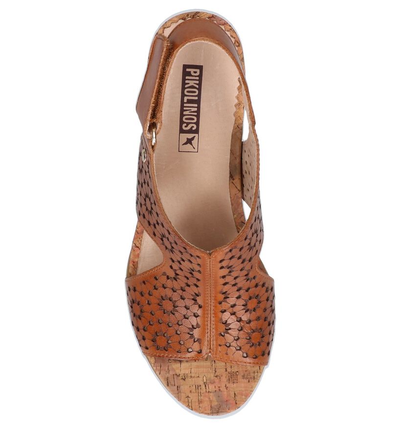 Pikolinos Sandales à talons en Cognac en cuir (247270)