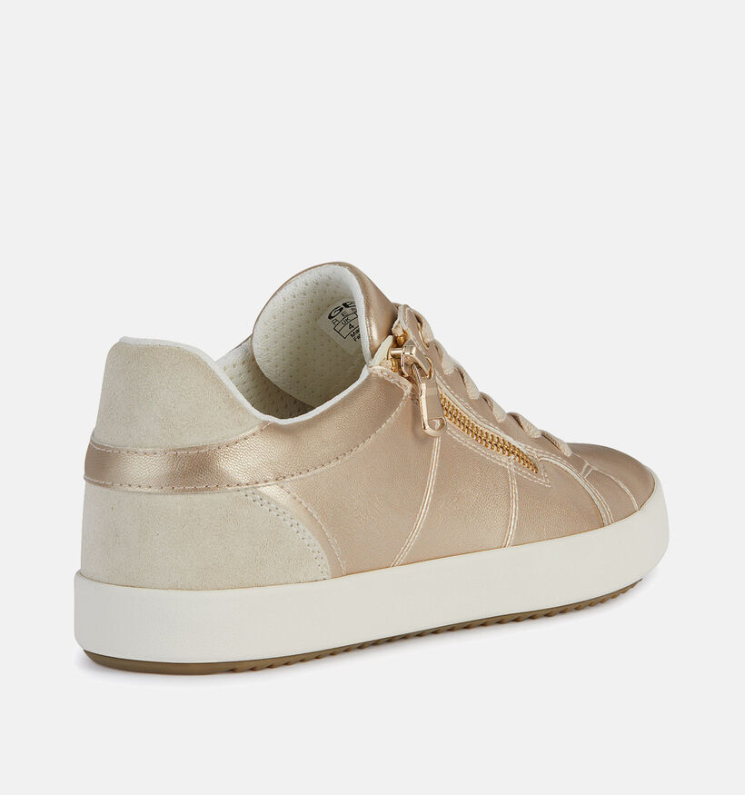 Geox Blomie Gouden Sneakers met Rits voor dames (368125) - geschikt voor steunzolen