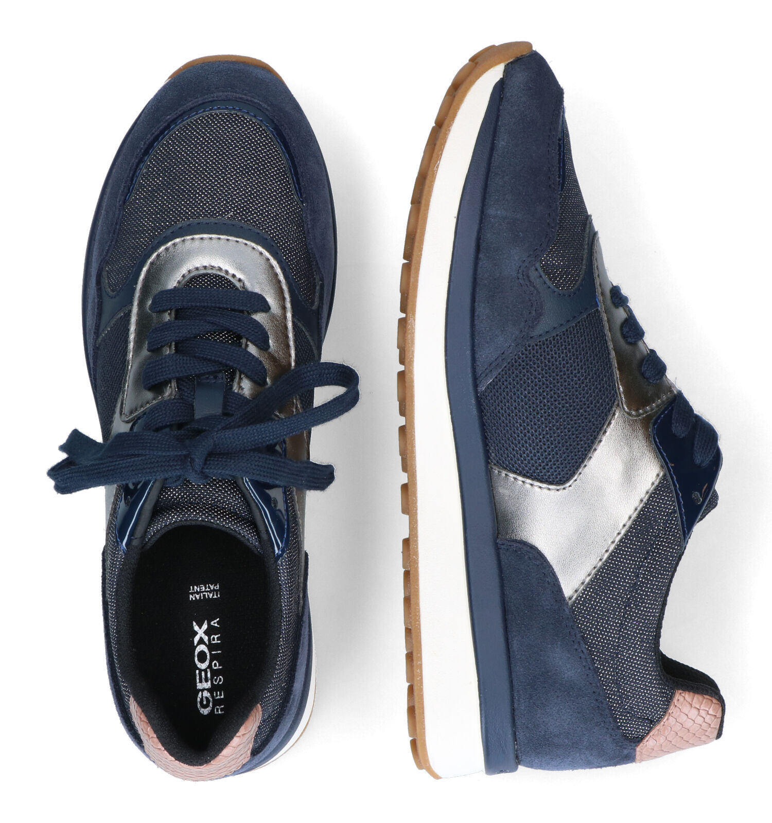 Geox Runntix Blauwe Sneakers Dames Sneakers Online op TORFS.BE