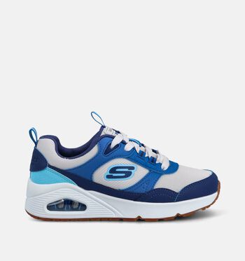 Skechers Uno Low Sneakers Wit/Taupe/Groen